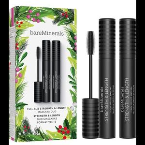 NWT bareMinerals Full Size Strength & Length Mascara Duo